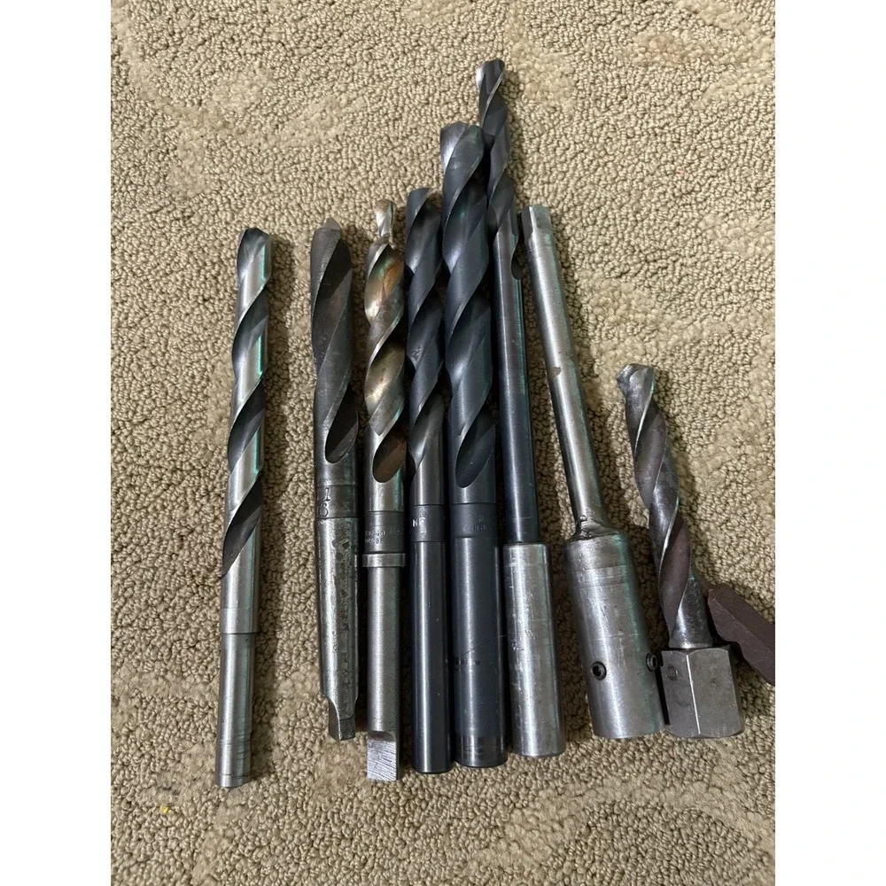 Lot Of 9 Drill Point Bits‎ Morse Tapper Drill Bits 11/16 21/32 And More